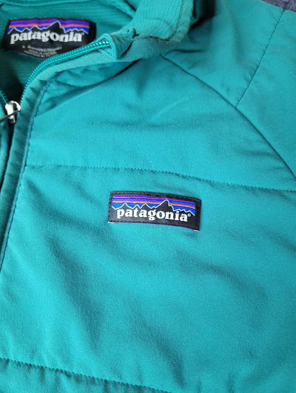 Patagonia Pack In Jacket Womens Large Borealis Green Blue Full Zip - Picture 3 of 8